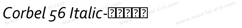 Corbel 56 Italic字体转换